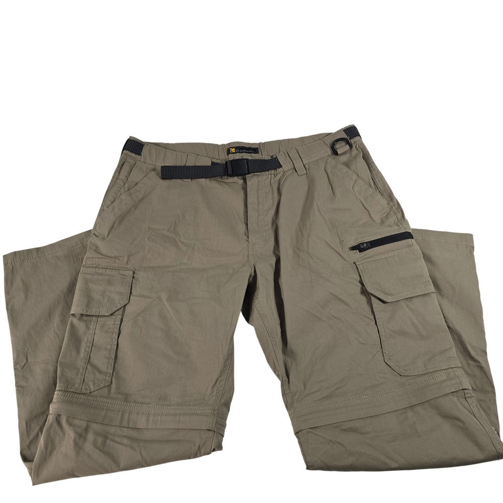 BC Clothing Co Mens‎ XL x 30 Convertible Cargo Pants Khaki Hiking 1588979